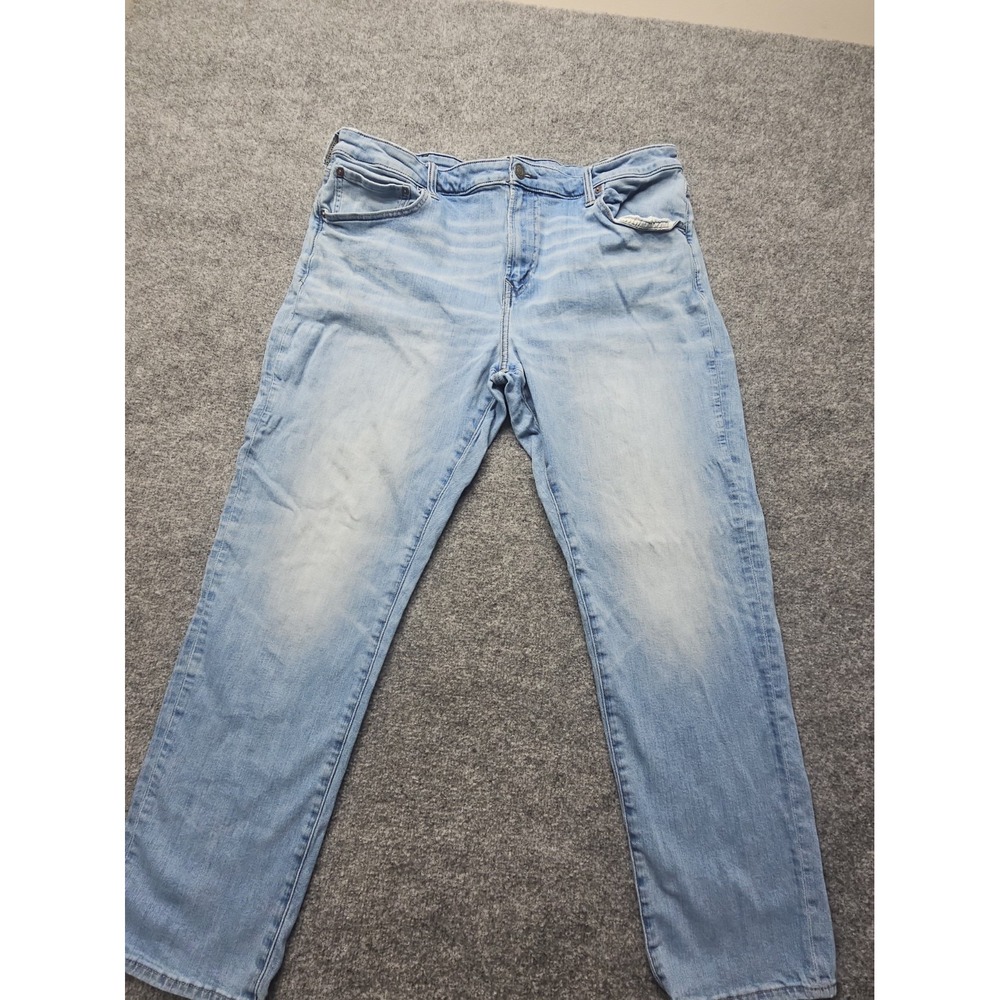 American Eagle Athletic Fit Jeans Men 40x30.5 Blue Distressed Airflex Stretch